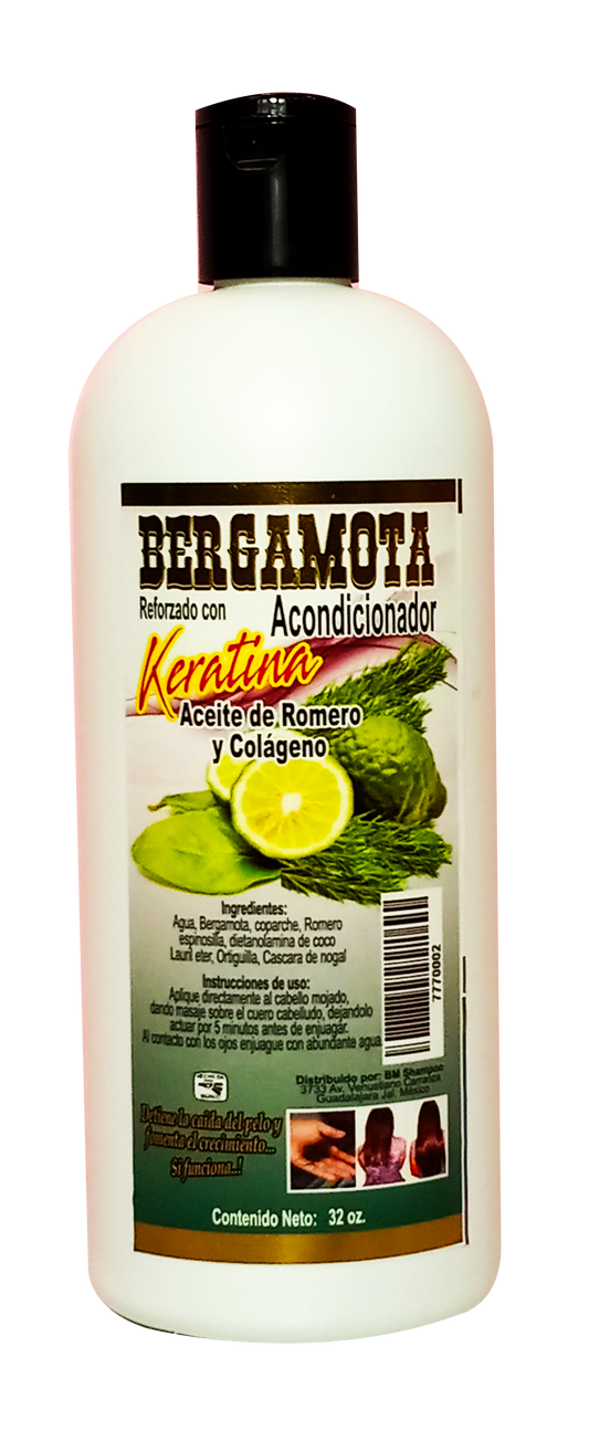 Acondicionador BERGAMOTA con Keratina Aceite de Romero y Colágeno