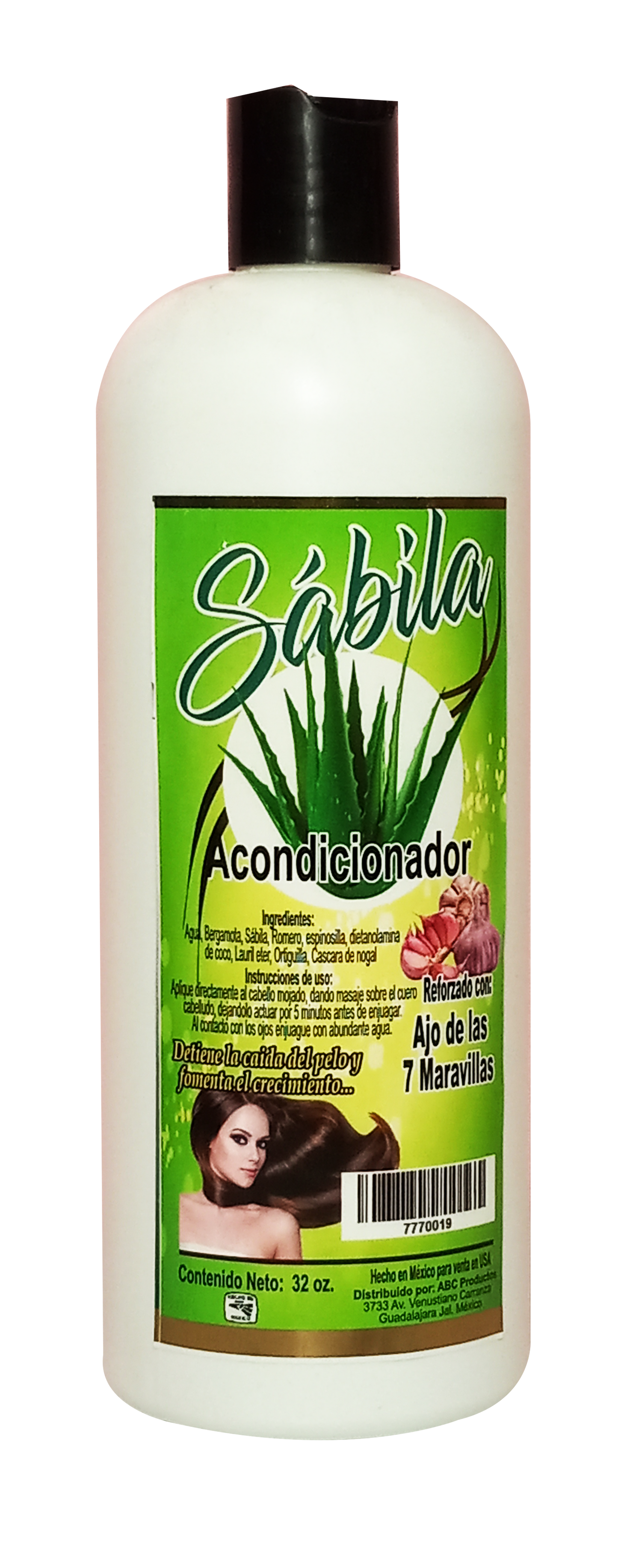 Acondicionador SABILA con Ajo de las 7 Maravillas