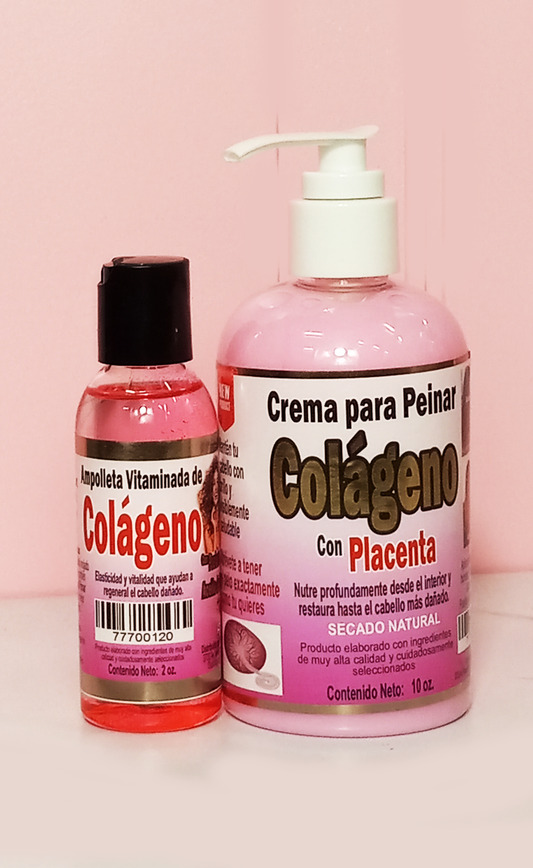 Paquete de Colageno con Placenta para el pelo.