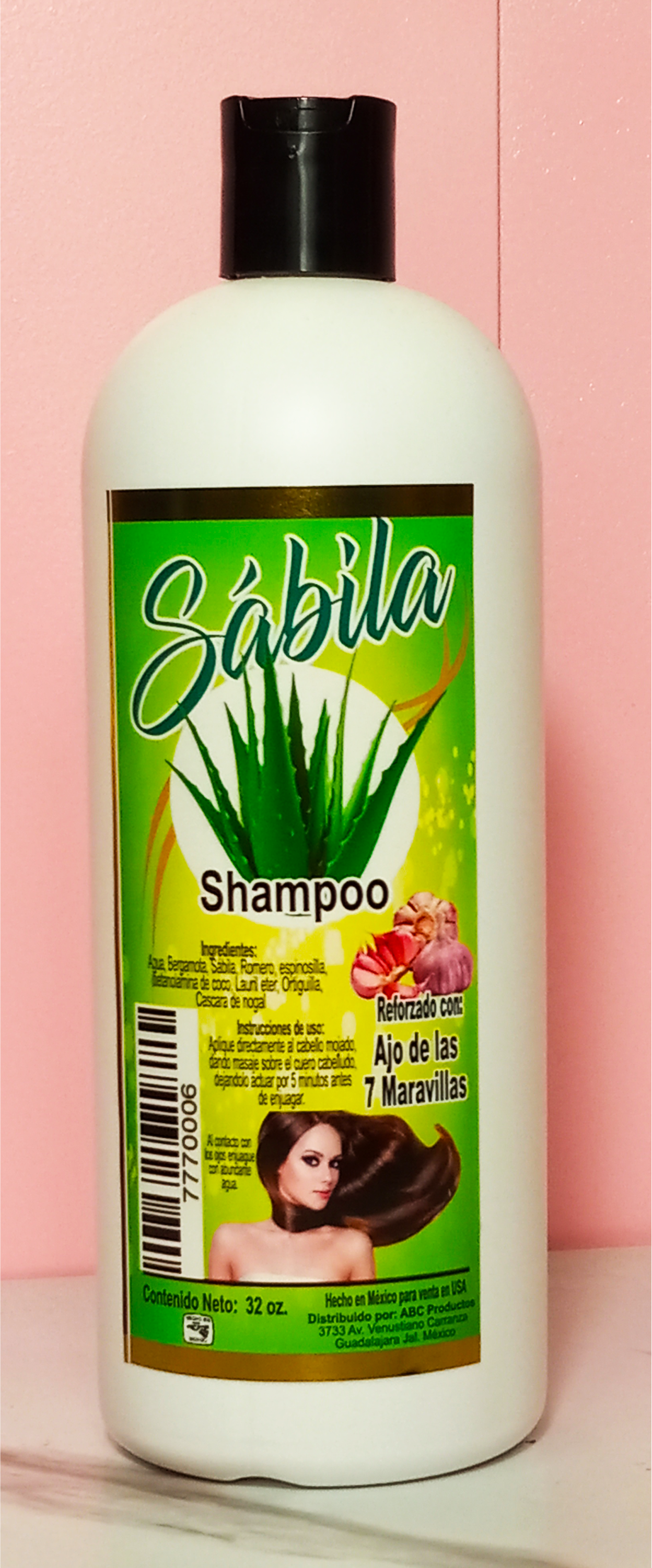 Shampoo de Sábila Reforzado con Ajo de las 7 maravillas